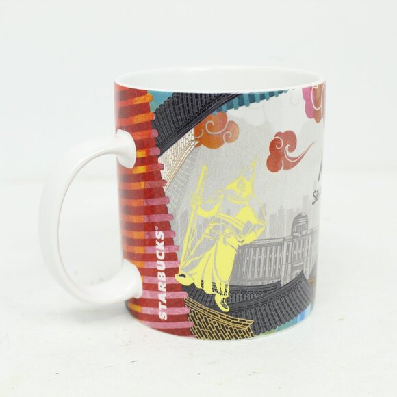 Starbucks Seoul South Korea 2014 Colorful Coffee Mug Cup 16 oz Amazing Graphics - Picture 5 of 8